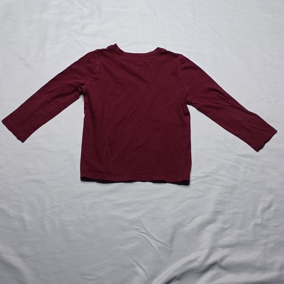 Old Navy Burgundy Red Boy's Graphic LongSleeve Toddler Top Size 3T - Picture 6 of 8